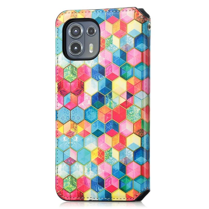 Kožené Pouzdro Na Motorola Edge 20 Lite 3d Kostka