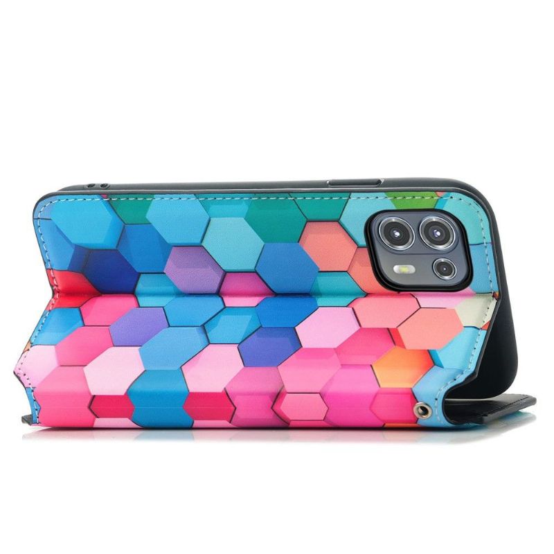 Kožené Pouzdro Na Motorola Edge 20 Lite Barevná Plástev