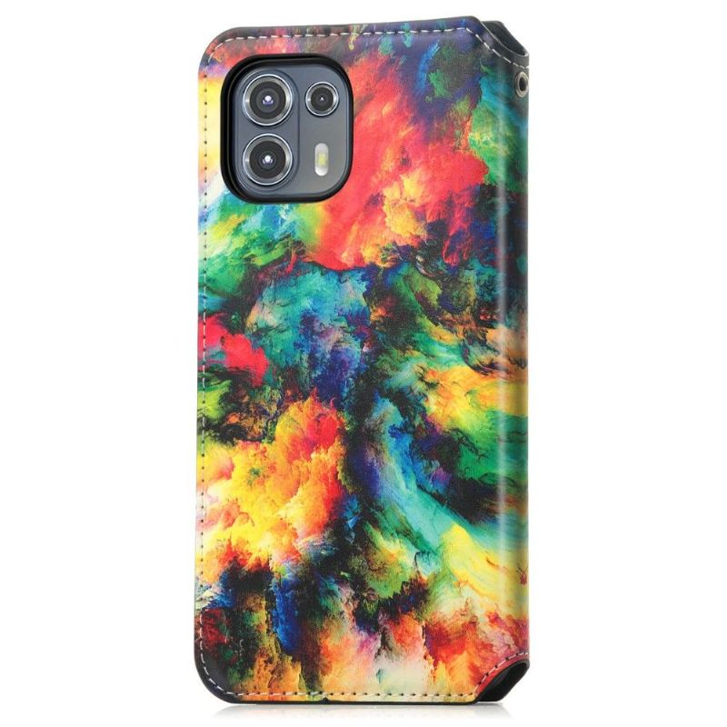 Kožené Pouzdro Na Motorola Edge 20 Lite Duhový Oblak