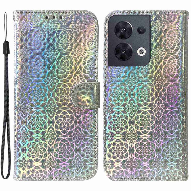 Flipové Pouzdro Na Oppo Reno 8 Diskotékový Styl