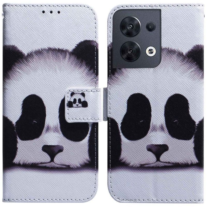 Flipové Pouzdro Na Oppo Reno 8 Panda S Lanyardem