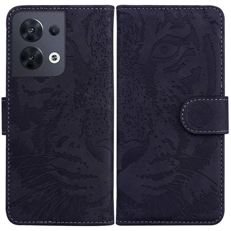 Flipové Pouzdro Na Oppo Reno 8 Tygří Stopa