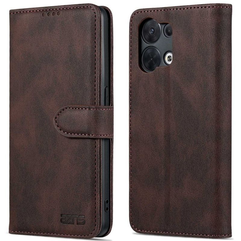 Kožené Pouzdro Na Oppo Reno 8 Azns Vintage Kožený Efekt