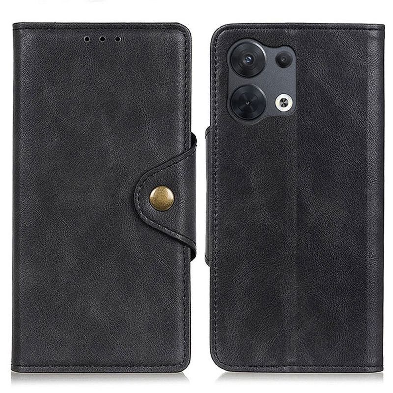 Kožené Pouzdro Na Oppo Reno 8 Magnetické Tlačítko