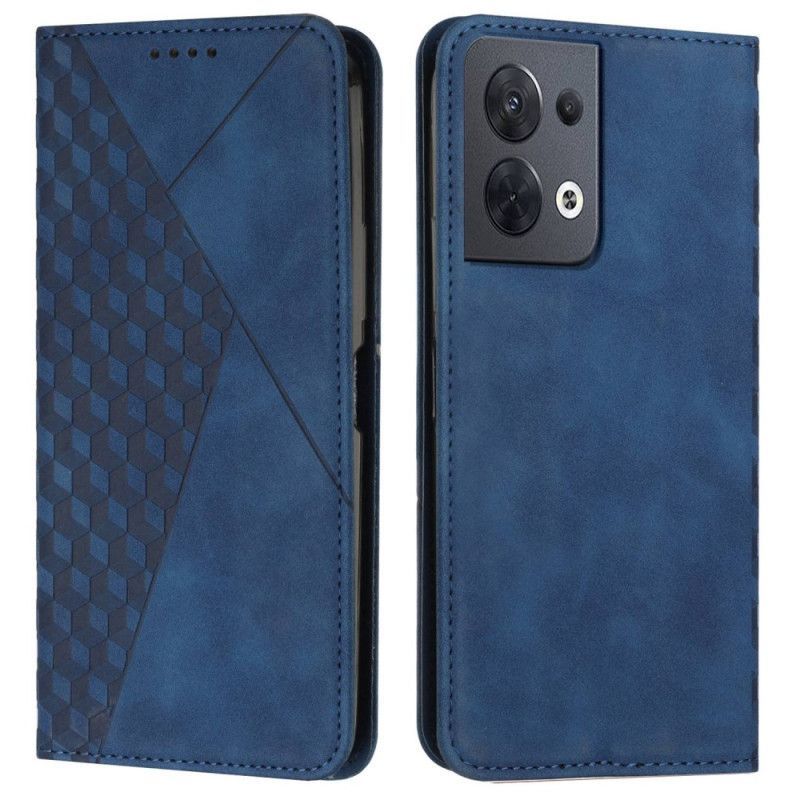 Kryty Na Mobil Na Oppo Reno 8 Flipové Pouzdro Krychlový Styl