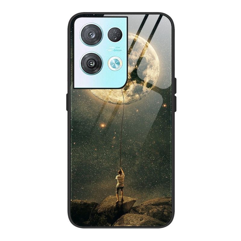 Kryty Na Mobil Na Oppo Reno 8 Měsíční Muž Tvrzené Sklo