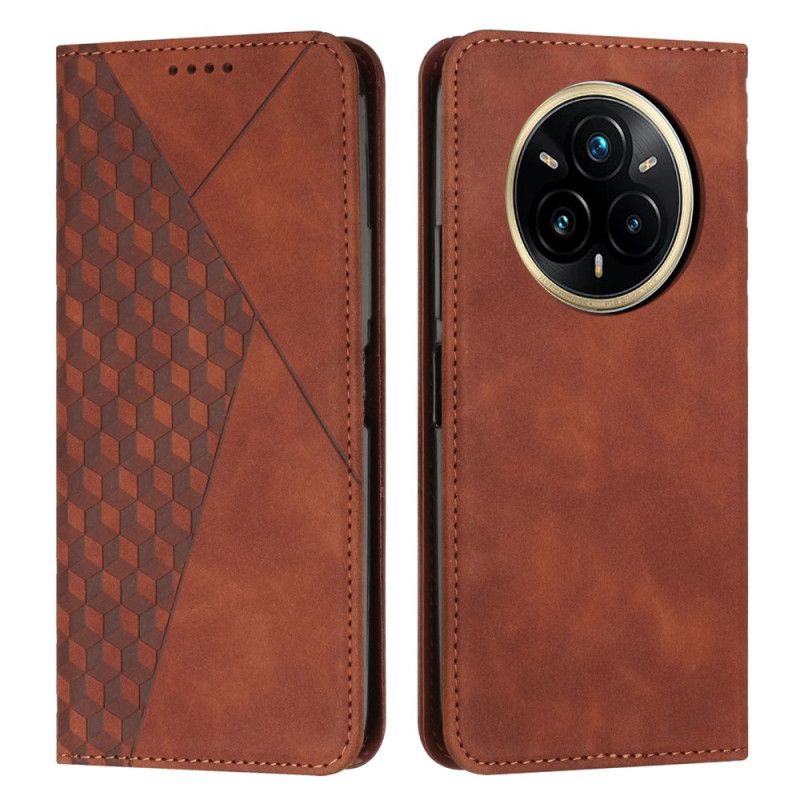 Kožené Pouzdro Folio Realme 14 Pro Plus 5g Semišové Diamanty