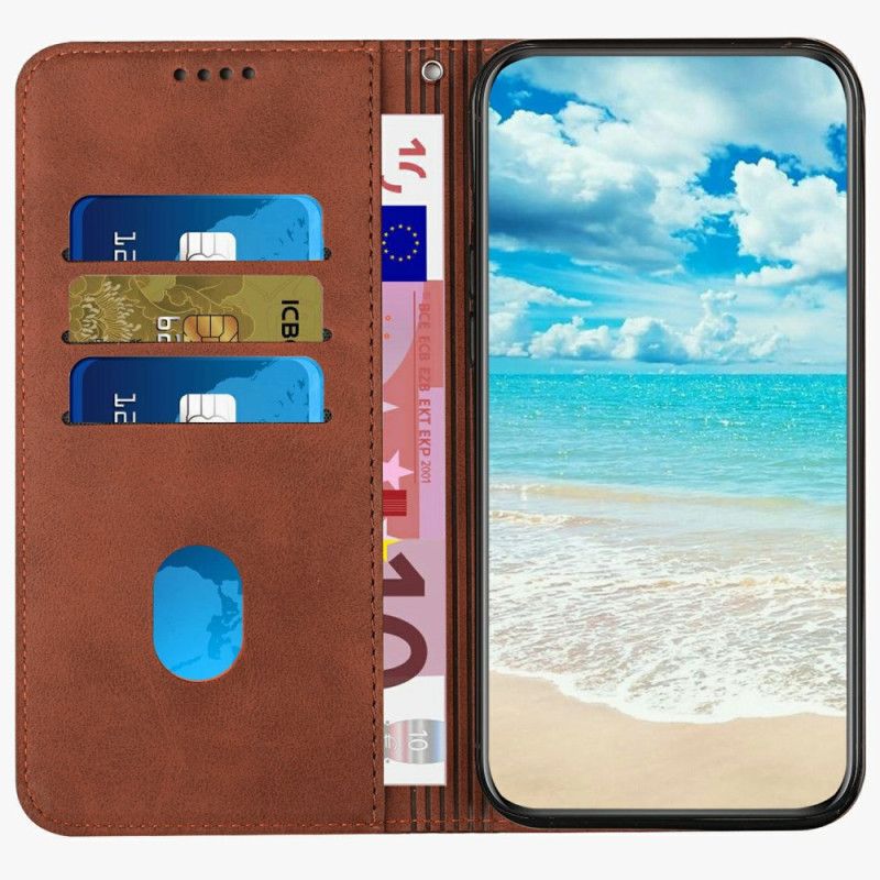 Kožené Pouzdro Folio Realme 14 Pro Plus 5g Semišové Diamanty