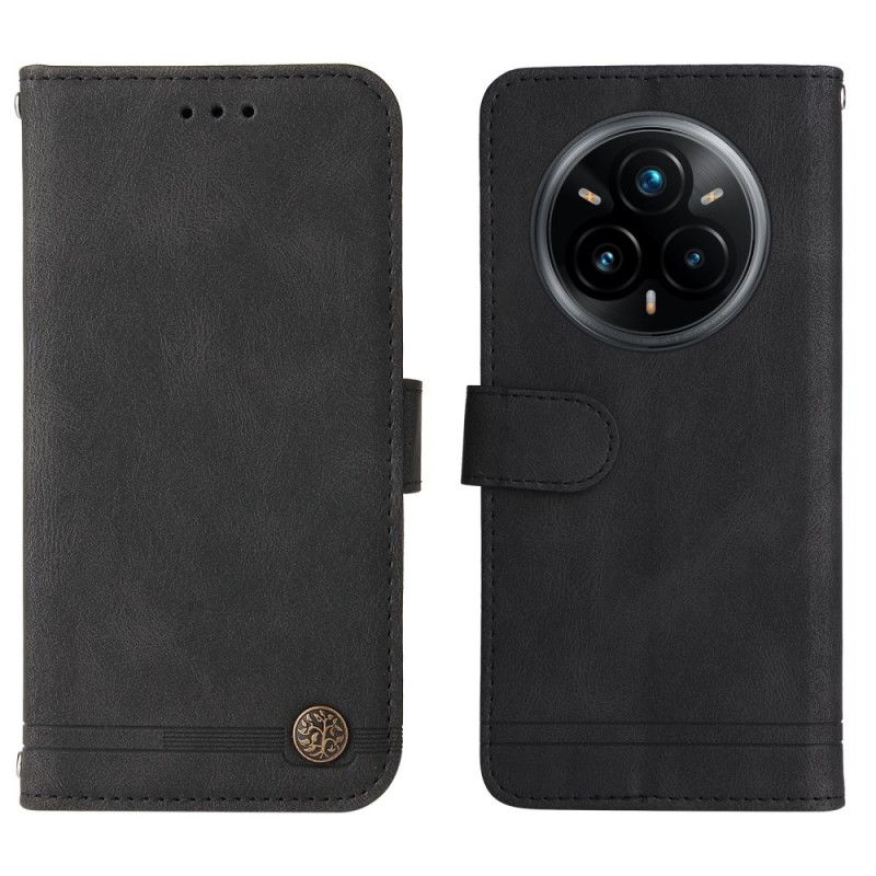 Kožený Kryt Na Realme 14 Pro Plus 5g Vintage Efekt S Nýtem