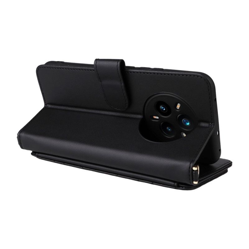 Kožený Kryt Realme 14 Pro Plus 5g Prémiové S Ramenním Popruhem A Popruhem