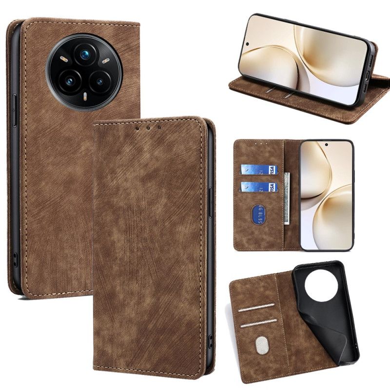 Kožený Kryt Realme 14 Pro Plus 5g Semišový Efekt S Rfid