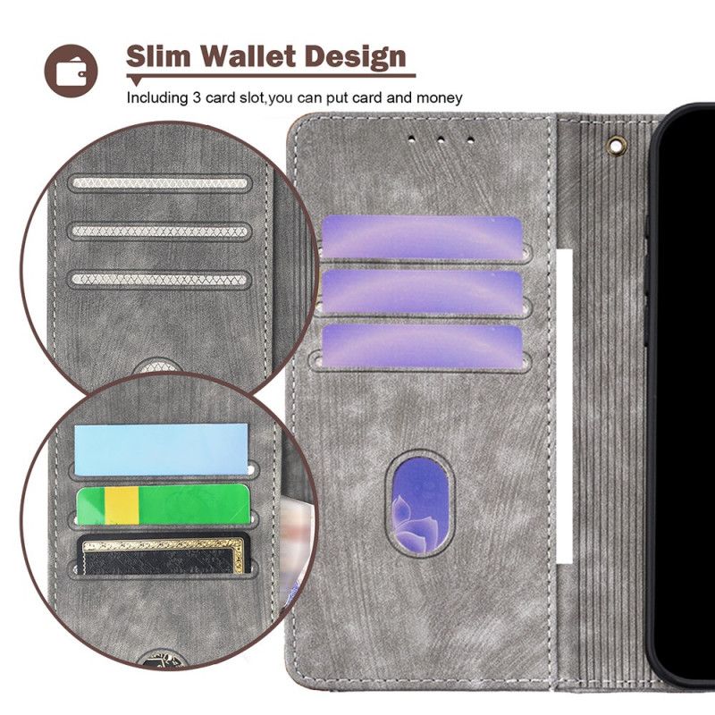 Kožený Kryt Realme 14 Pro Plus 5g Vintage Design S Rfid Blokováním