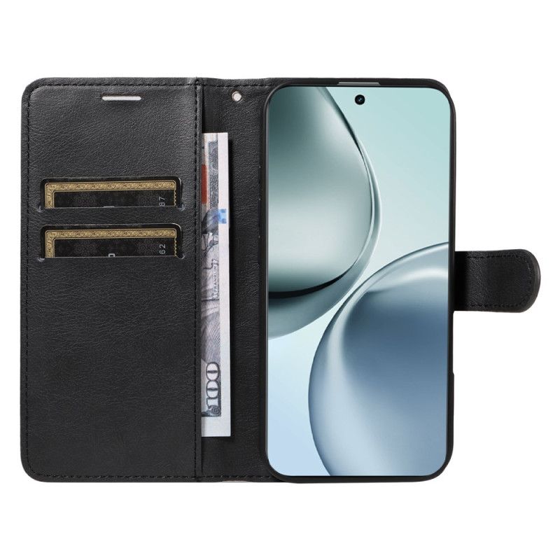 Kožený Kryt Realme 14 Pro Plus 5g Řemínek Z Obyčejné Umělé Kůže