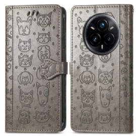 Peněženková Pouzdra Realme 14 Pro Plus 5g Animovaná Zvířata