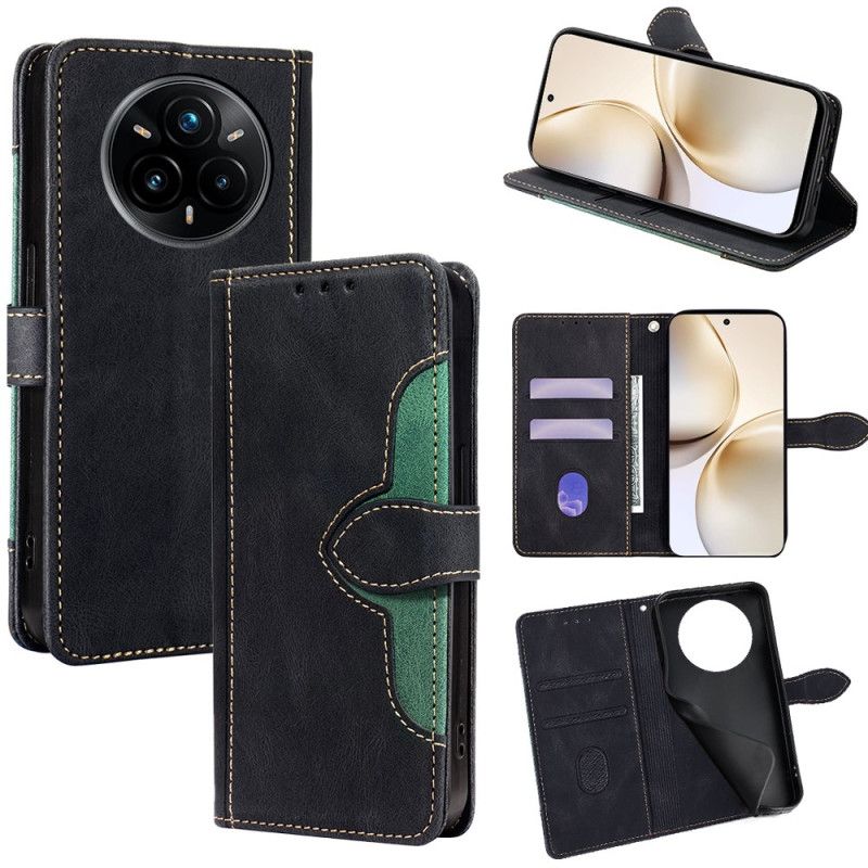 Peněženková Pouzdra Realme 14 Pro Plus 5g Kryty Na Mobil Dvoubarevný Květinový Vzor