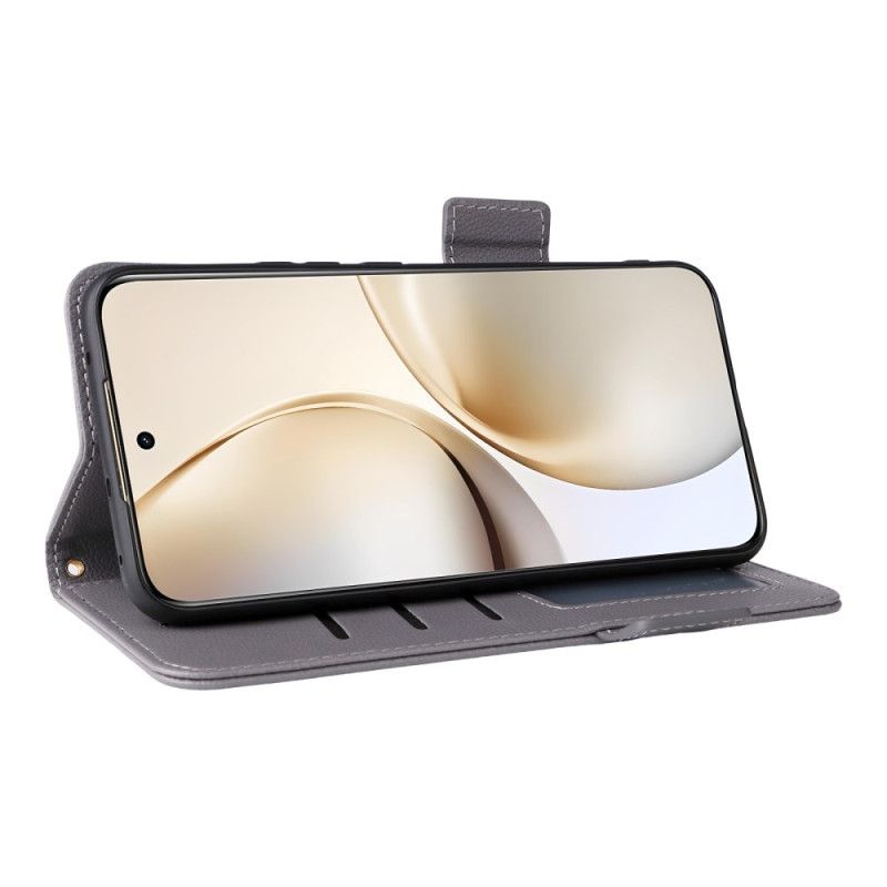 Peněženková Pouzdra Realme 14 Pro Plus 5g Liči Umělá Kůže S Popruhem