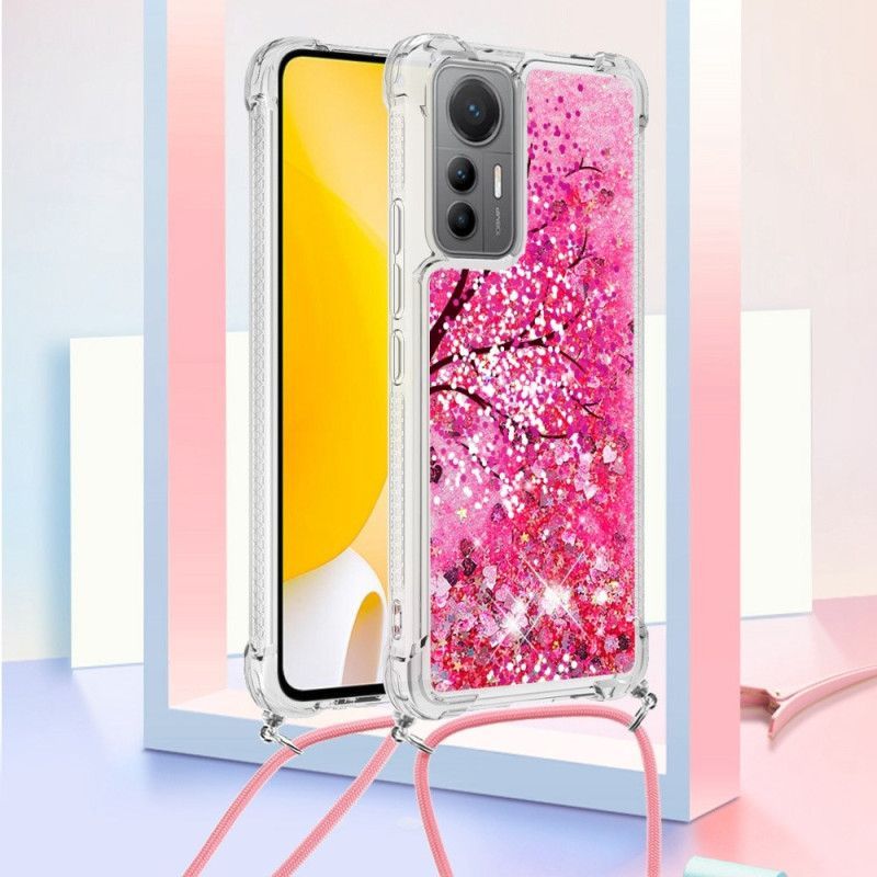 Kryt Na Xiaomi 12 Lite Na Lana Flitrový Strom Se Šňůrkou