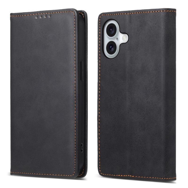 Kožené Pouzdro Folio iPhone 16 Technologie Blokování Rfid S Efektem Vintage Kůže