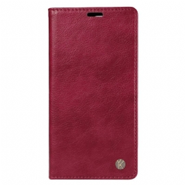 Kožené Pouzdro Folio Na iPhone 16 Vintage Yikatu
