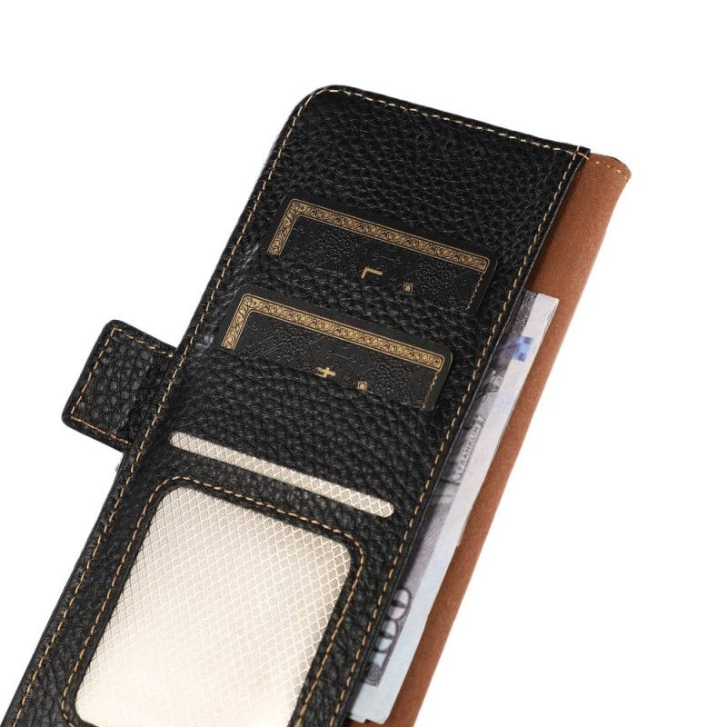 Kožené Pouzdro iPhone 16 Kožené Rfid Blokování Khazneh