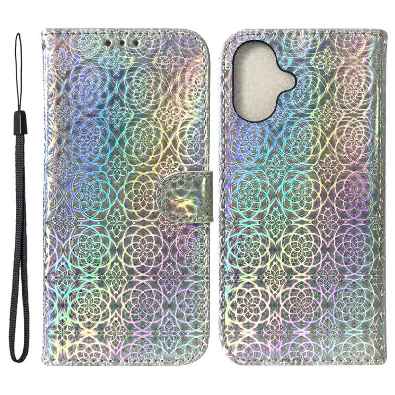 Kožený Kryt iPhone 16 Diskotékový Styl