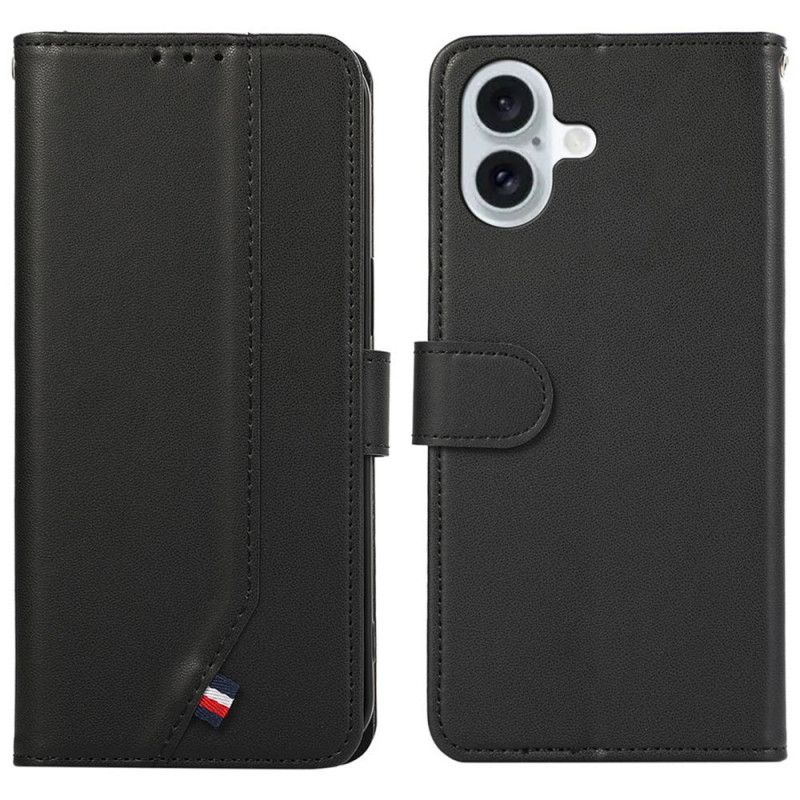 Kožený Kryt iPhone 16 Držák Rfid Karty A Peněženka Na Mince