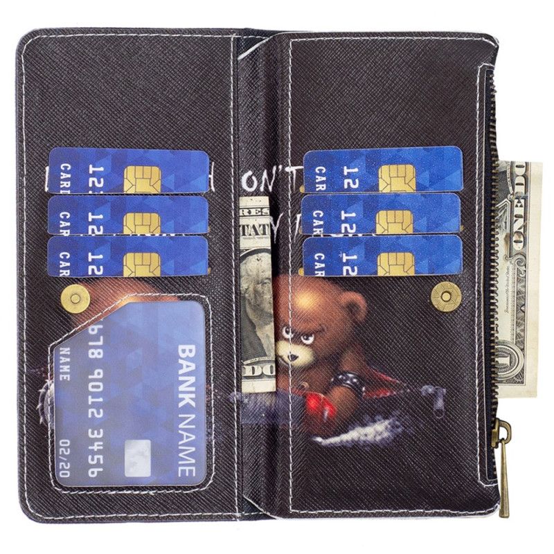 Kožený Kryt iPhone 16 Medvědí Peněženka