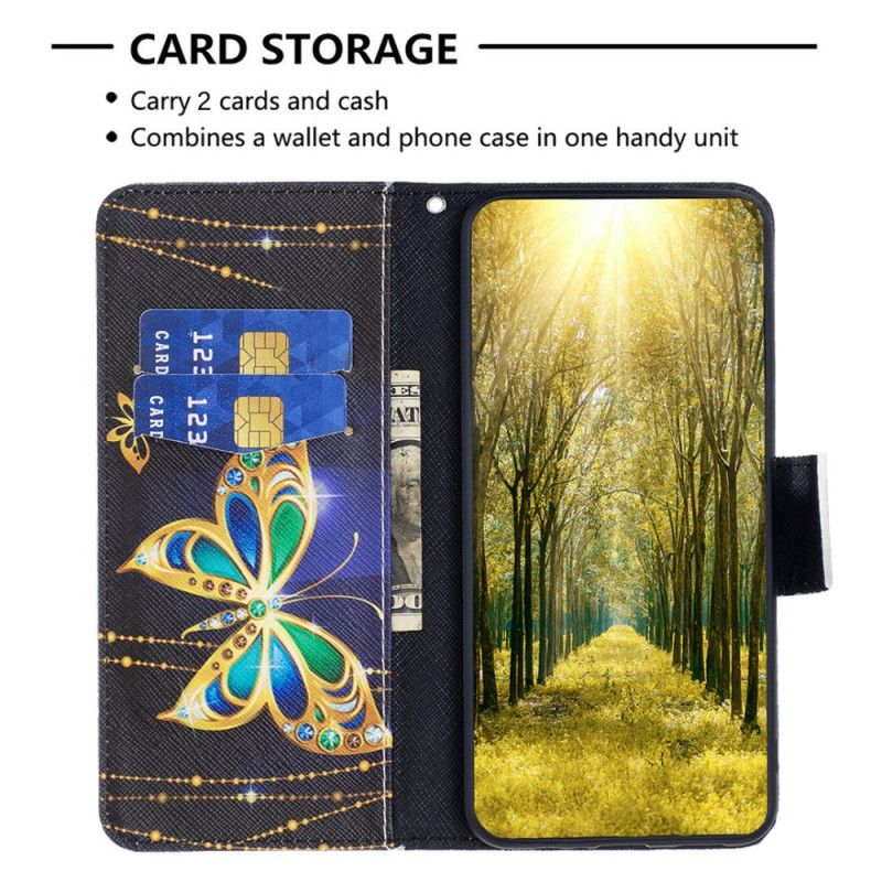 Kožený Kryt iPhone 16 Motýlí Šperky