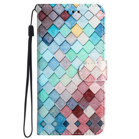 Kožený Kryt iPhone 16 Mřížky Na Popruhy