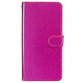 Kožený Kryt iPhone 16 Páskové Flitry