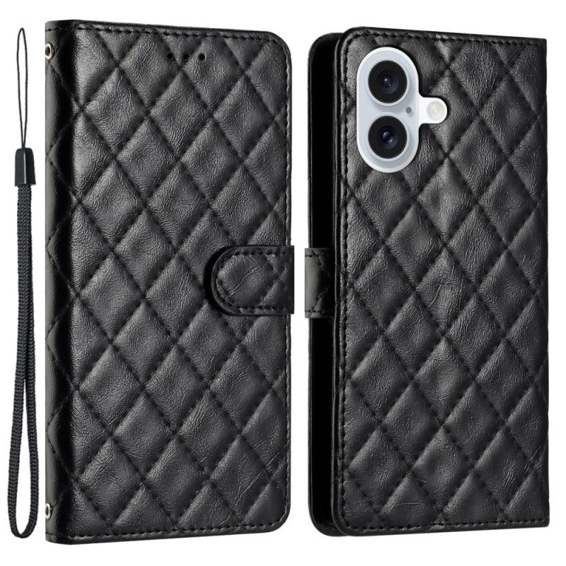 Kožený Kryt iPhone 16 Prošívané