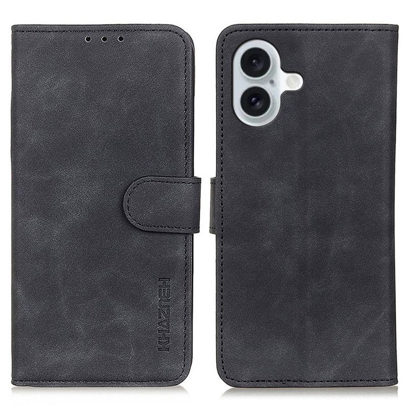 Kožený Kryt iPhone 16 Retro Styl Khazneh