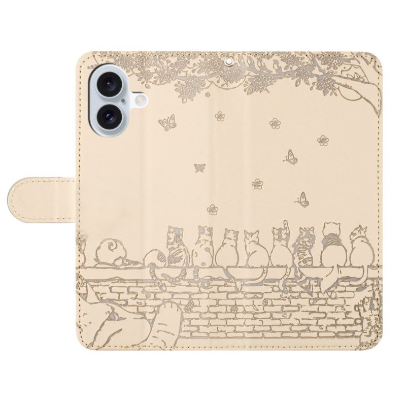 Kožený Kryt iPhone 16 Tanga Cats