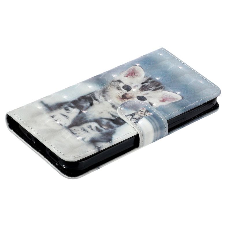 Kožený Kryt Na iPhone 16 Kotě S Popruhem
