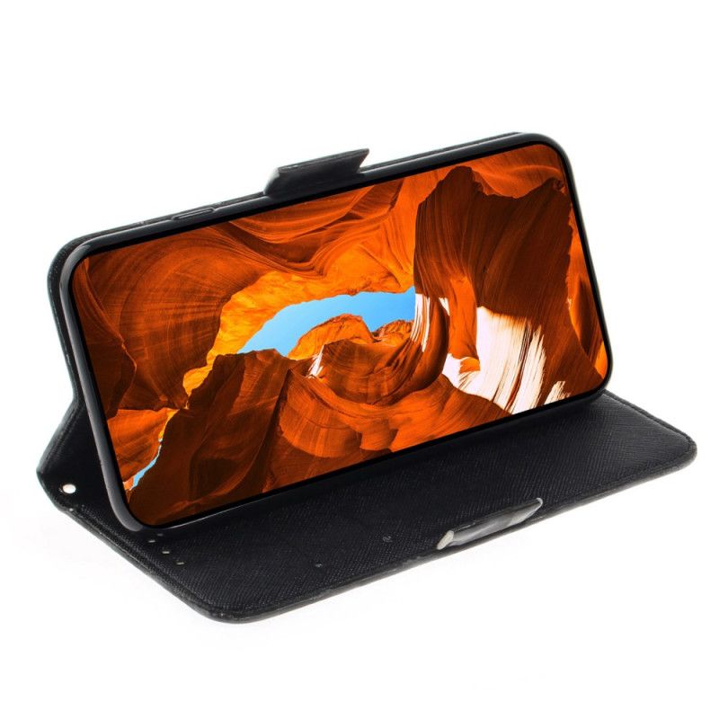 Kožený Kryt Na iPhone 16 Zelená Mandala S Popruhem