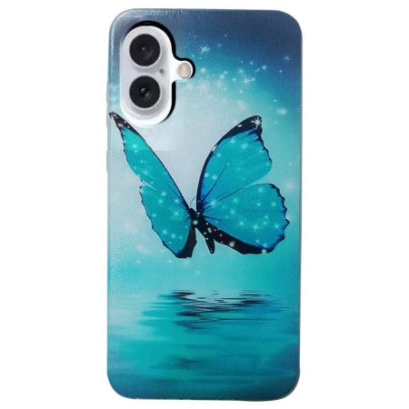 Kryt iPhone 16 Modrý Motýl
