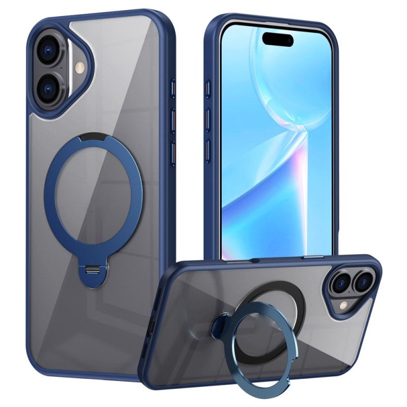 Kryt iPhone 16 Průhledný Magnetický Kroužek