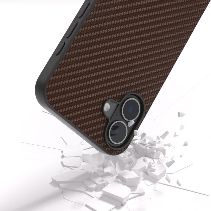 Kryt iPhone 16 Textura Uhlíkových Vláken Abeel