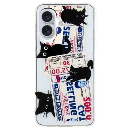 Kryt iPhone 16 Černé Kočky