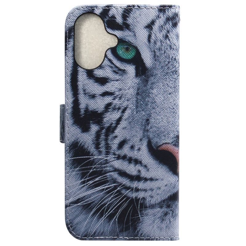 Peněženková Pouzdra iPhone 16 Kryty Na Mobil Bílý Tygr