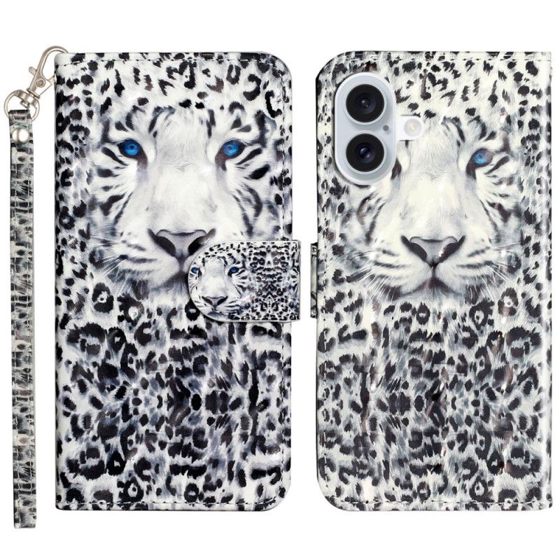 Peněženková Pouzdra iPhone 16 Kryty Na Mobil Leopardí Popruh