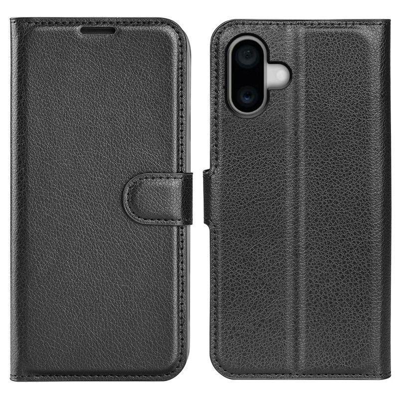 Peněženková Pouzdra iPhone 16 Kryty Na Mobil Umělá Kůže Litchi