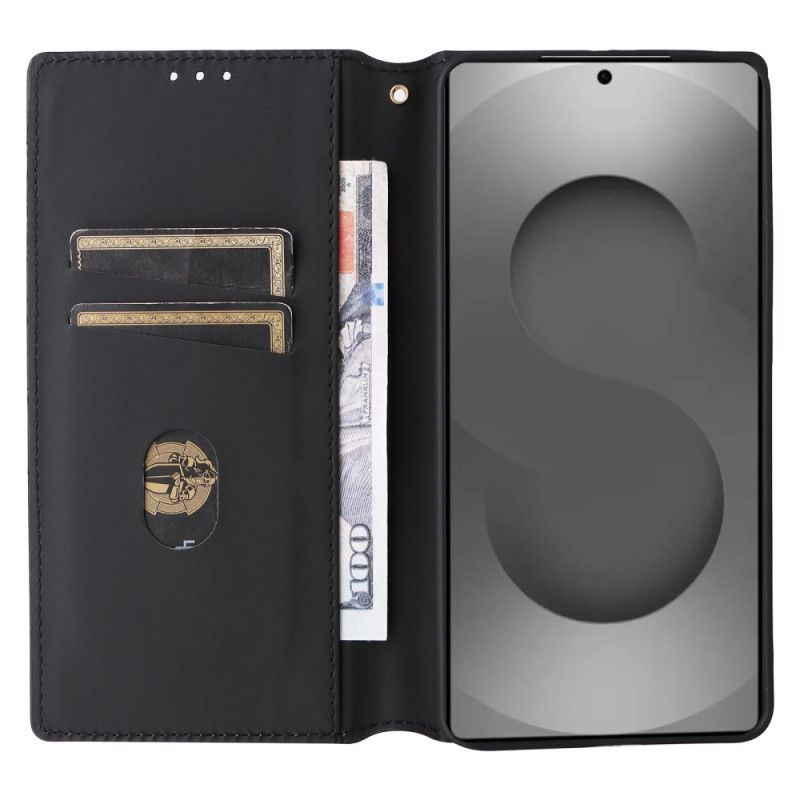 Kožené Pouzdro Folio Samsung Galaxy S26 Ultra Diamantový Vzor