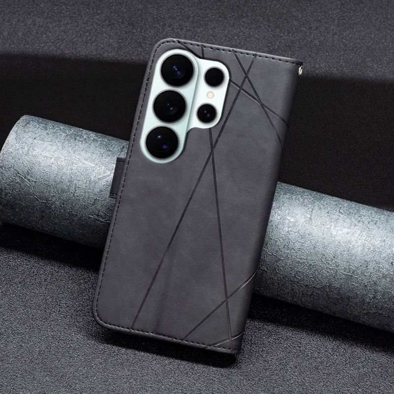 Kožený Kryt Na Samsung Galaxy S26 Ultra Binfen Geometrický Vzor Barva