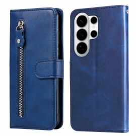 Kožený Kryt Samsung Galaxy S26 Ultra Kapsa Na Zip