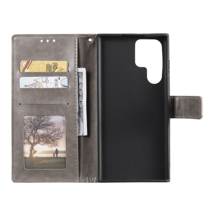 Kožený Kryt Samsung Galaxy S26 Ultra Sluneční Mandala