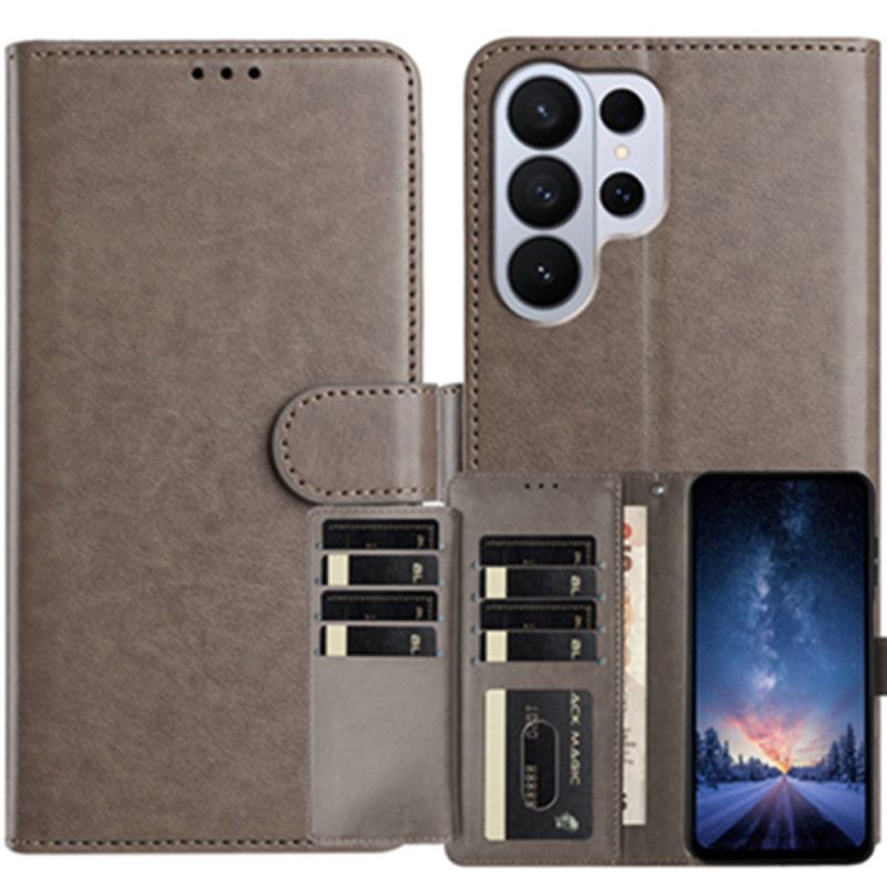 Kožený Kryt Samsung Galaxy S26 Ultra Umělá Kůže S 8 Přihrádkami Na Karty