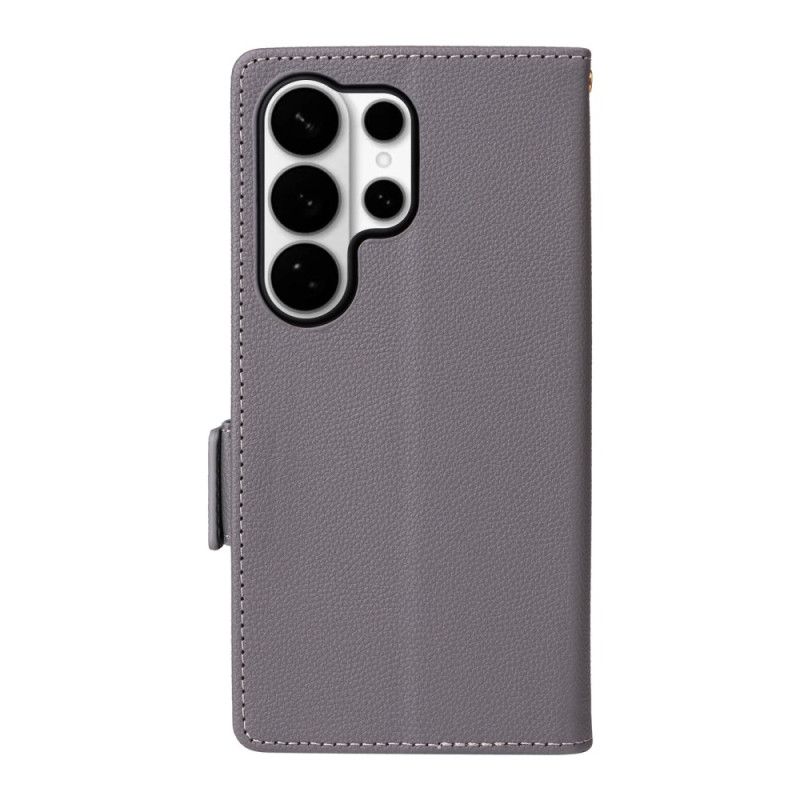 Kožený Kryt Samsung Galaxy S26 Ultra Umělá Kůže S Páskem