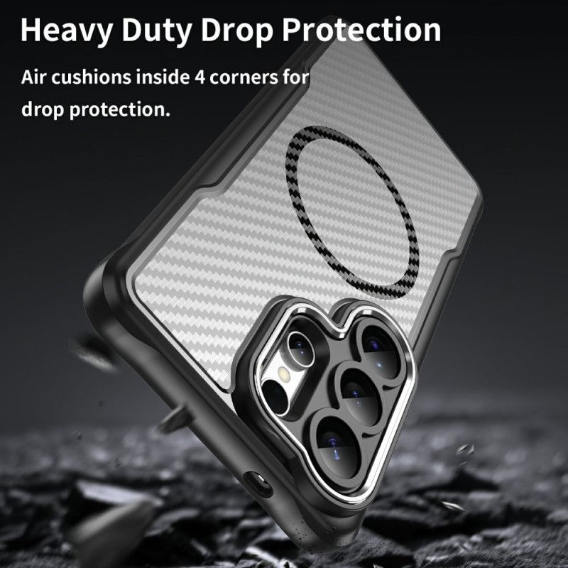 Kryt Na Samsung Galaxy S26 Ultra Hybridní Ochrana Magsafe Textura Z Uhlíkových Vláken