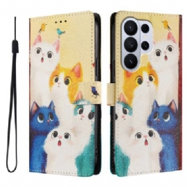 Peněženková Pouzdra Samsung Galaxy S26 Ultra Barevné Kočky